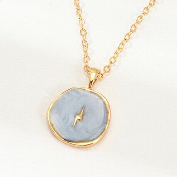 New Gold Lightning Bolt Pendant Neck… - Picture 2 of 4